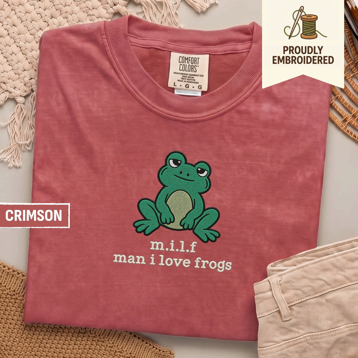 129 - m.i.l.f man i love frogs t-shirt