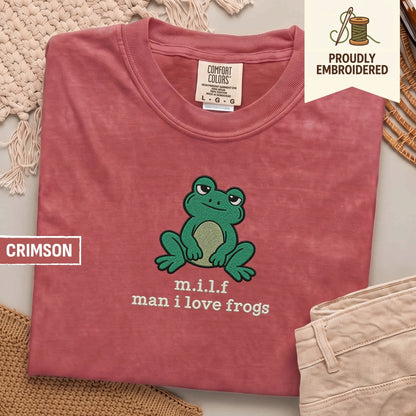 129 - m.i.l.f man i love frogs t-shirt