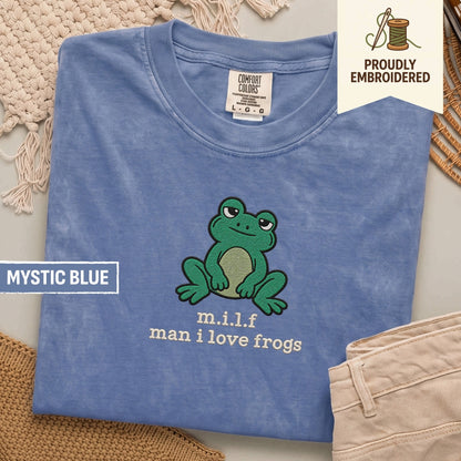 129 - m.i.l.f man i love frogs t-shirt