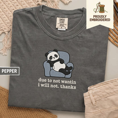 115 - due to not wantin i will not. thanks t-shirt
